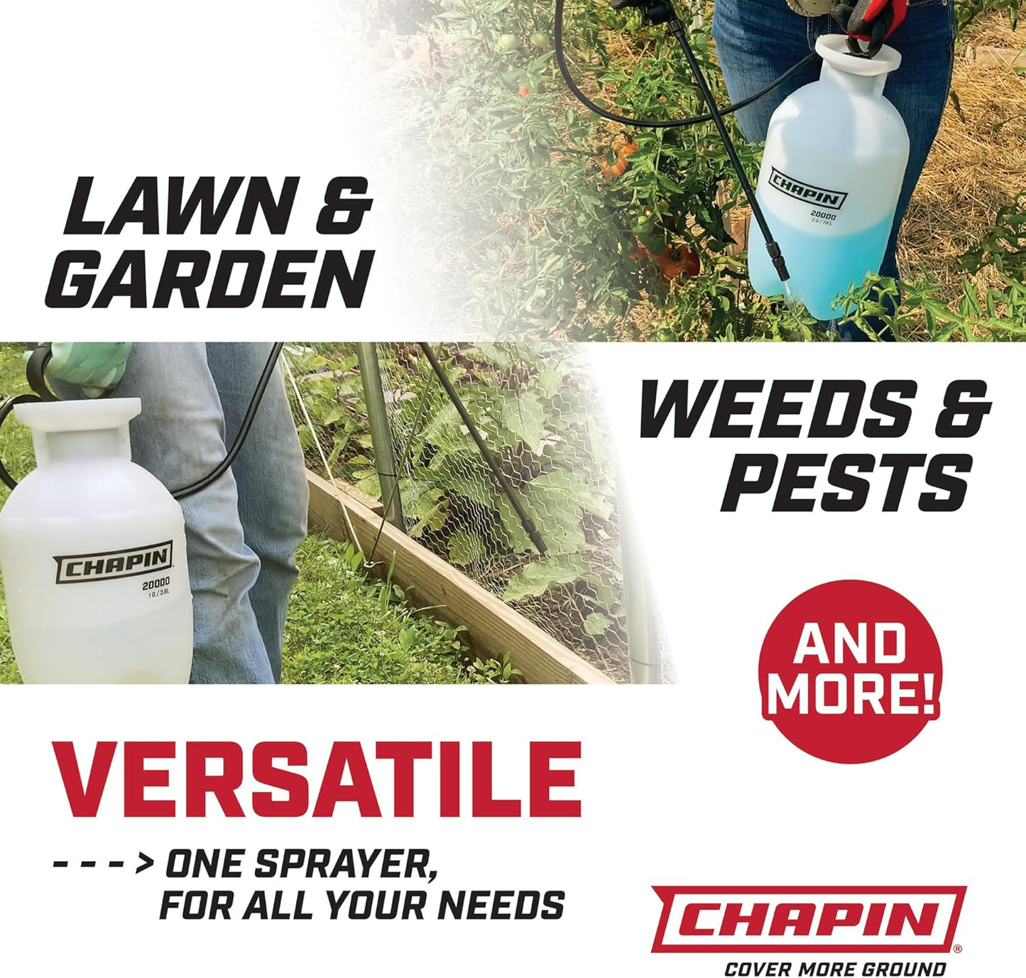 Chapin 20004 Made in USA 1 -Gallon Lawn and Garden Pump Pressured Sprayer